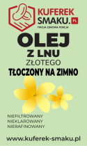 OLEJ LNIANY ZE ZŁOTEGO LNU KUFEREK SMAKU