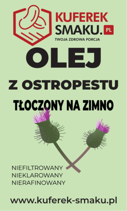 OLEJ Z OSTROPESTU KUFEREK SMAKU OLEJ Z OSTROPESTU KUFEREK SMAKU